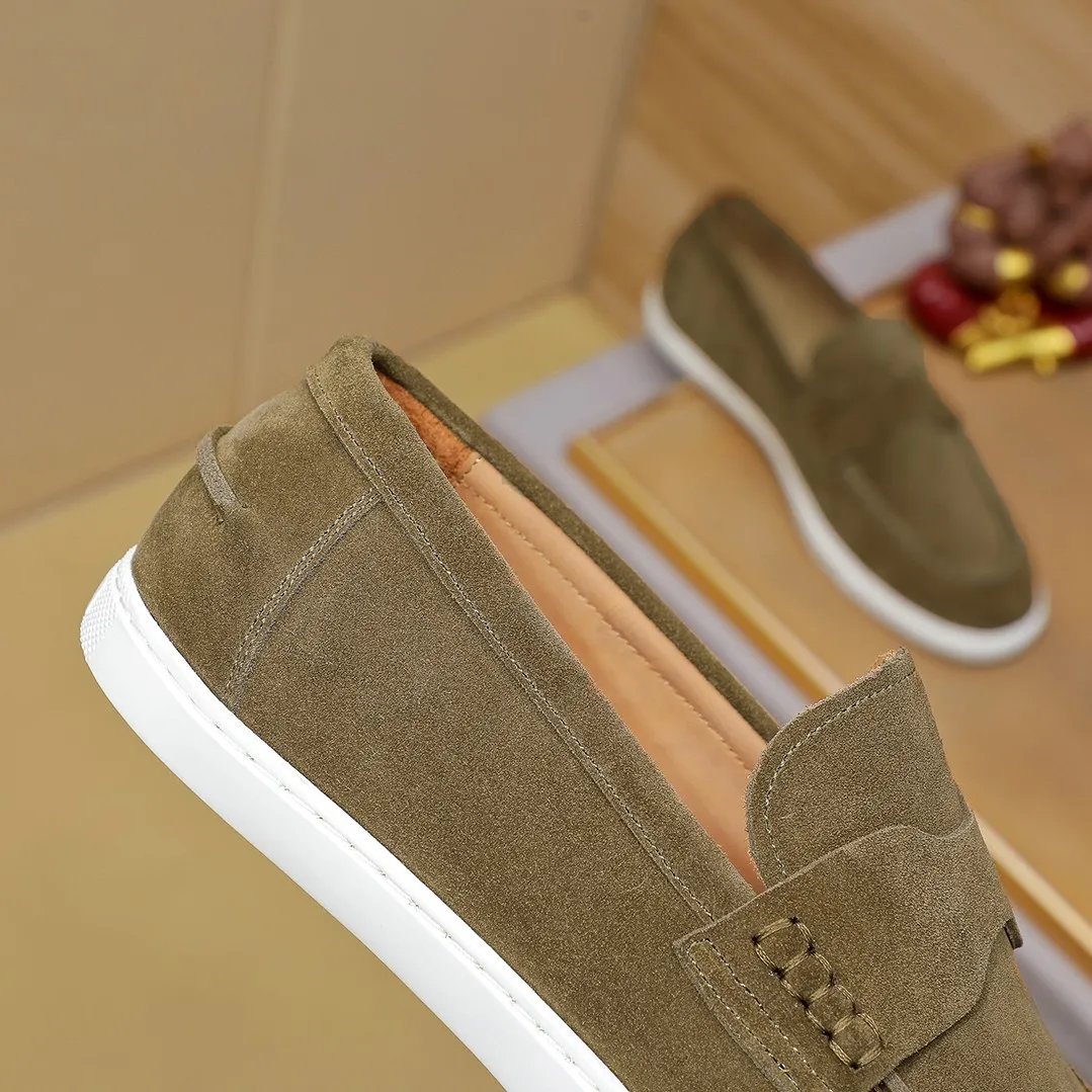 Men's shoes 💰500💰 HERMES Hermès high-end quality original order -Original: imported 🔝Nappa calfskin, frosted cowhide, outer seaming process -Inside: water-dyed cowhide -Outsole: original TPR rubber outsole -Super high quality control·Fine workmanship: High-end, extravagant, and grade) Size: 39-45 (38, 46, can be customized)